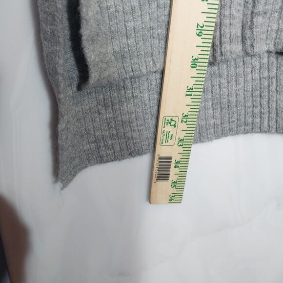 Falls Creek Womens Tunic Sweater Sz XL Gray Wool Blend Oversized Side Slits Cozy - Picture 4 of 8